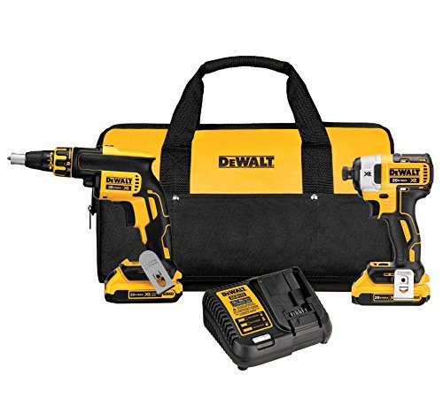 DEWALT DCK267D2 20V MAX XR Drywall Screwgun & Impact Driver Kit 1 DEWALT DCK267D2 20V MAX XR Drywall Screwgun & Impact Driver Kit