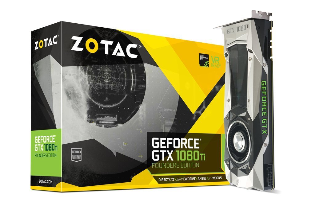 ZOTAC GeForce GTX 1080 Ti Founders Edition 11GB GDDR5X 352-bit Graphics Card (ZT-P10810A-10P) 1 ZOTAC GeForce GTX 1080 Ti Founders Edition 11GB GDDR5X 352-bit Graphics Card (ZT-P10810A-10P)